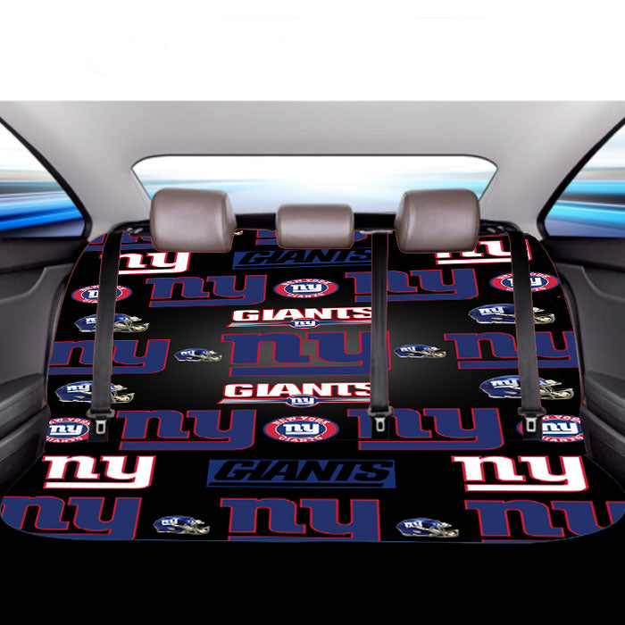 New York Giants Logo Pattern Car Back Rear Seat Covers