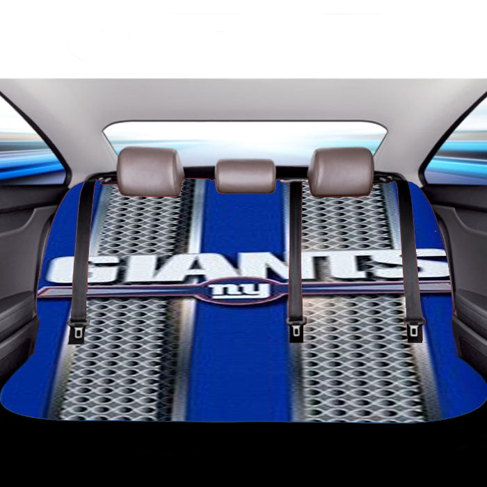 New York Giants Style Metal Car Back Rear Seat Covers