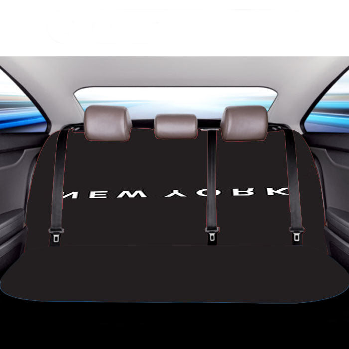 New York Minimalist Black And White Car Back Rear Seat Covers