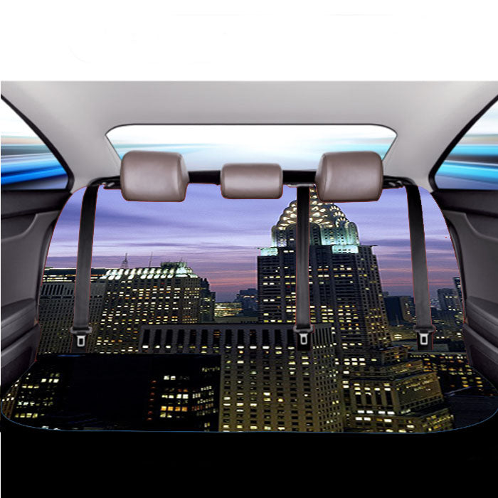 New York Sky View Car Back Rear Seat Covers