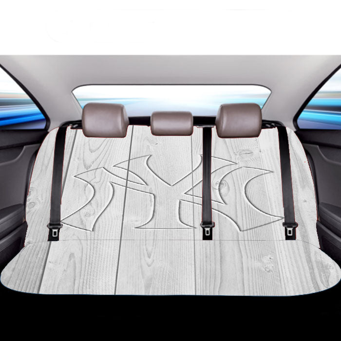 New York Yankees Embossed Logo Wood Wallpaper Car Back Rear Seat Covers