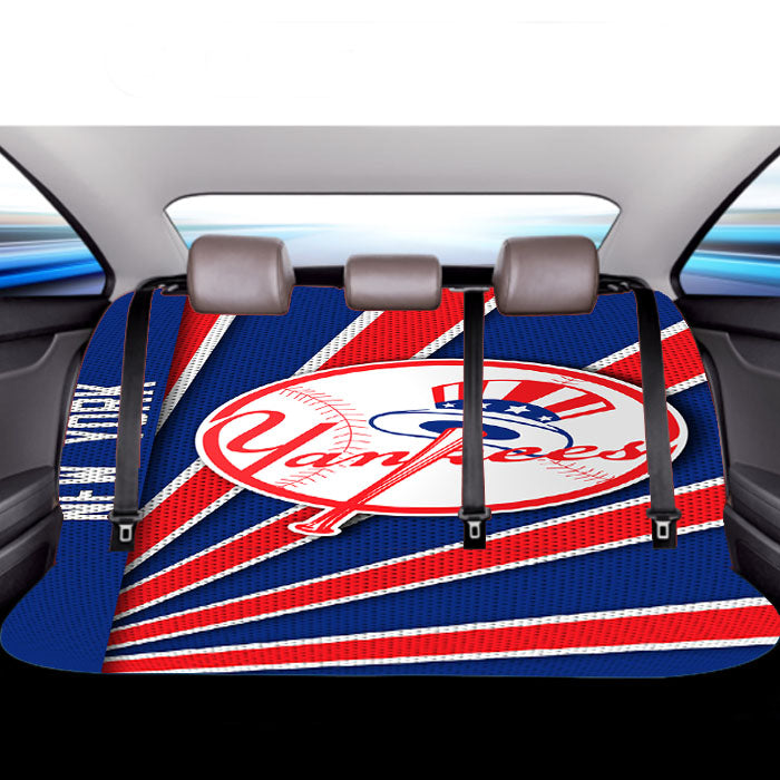 New York Yankees Stripe Wallpaper Car Back Rear Seat Covers