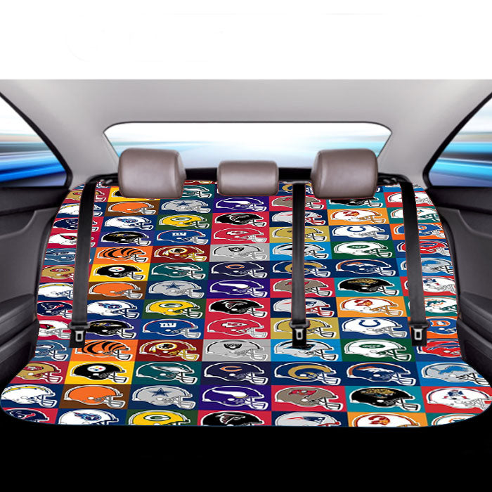 Nfl Helmet Logos Collection Car Back Rear Seat Covers