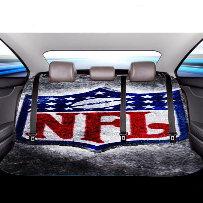 Nfl Logo Grunge Background Car Back Rear Seat Covers