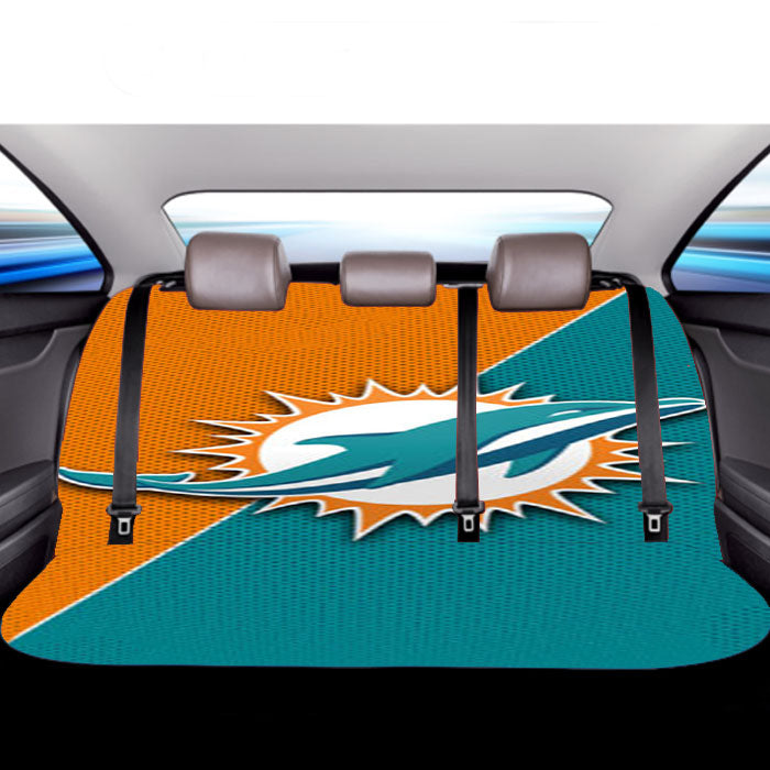 Nfl Miami Dolphins Logo Car Back Rear Seat Covers