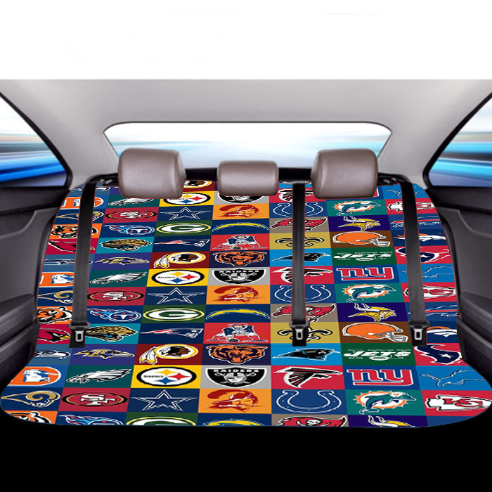 Nfl Teams Logo Collage Collection Car Back Rear Seat Covers