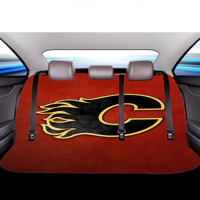 Nhl Calgary Flames Sport Logo Car Back Rear Seat Covers
