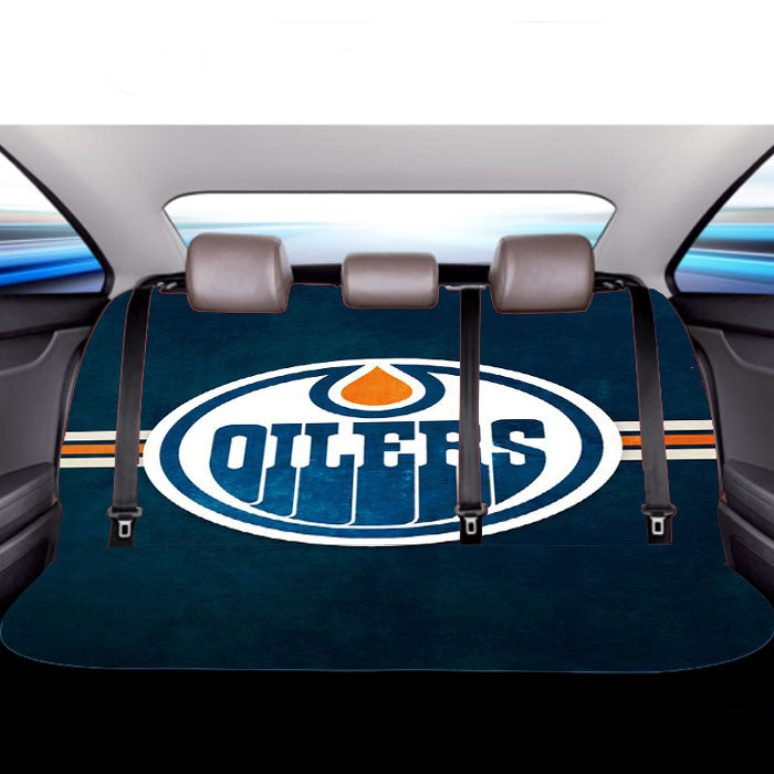 Nhl Edmonton Oilers Sport Logo Car Back Rear Seat Covers