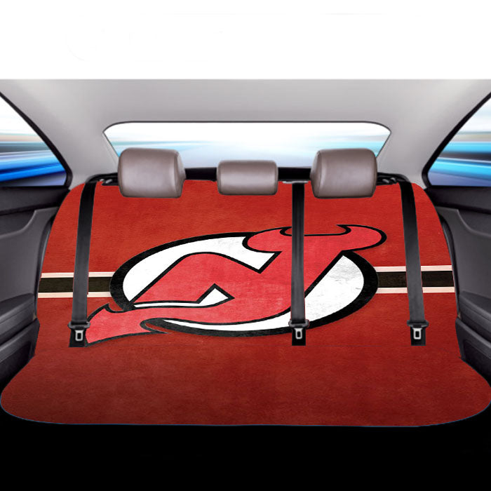 Nhl New Jersey Devils Sport Logo Car Back Rear Seat Covers