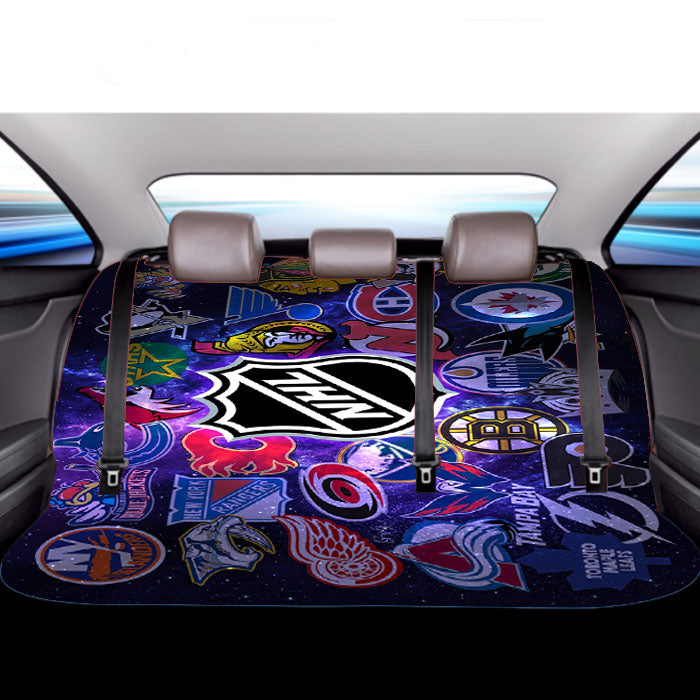 Nhl Teams Collage Wallpaper Car Back Rear Seat Covers