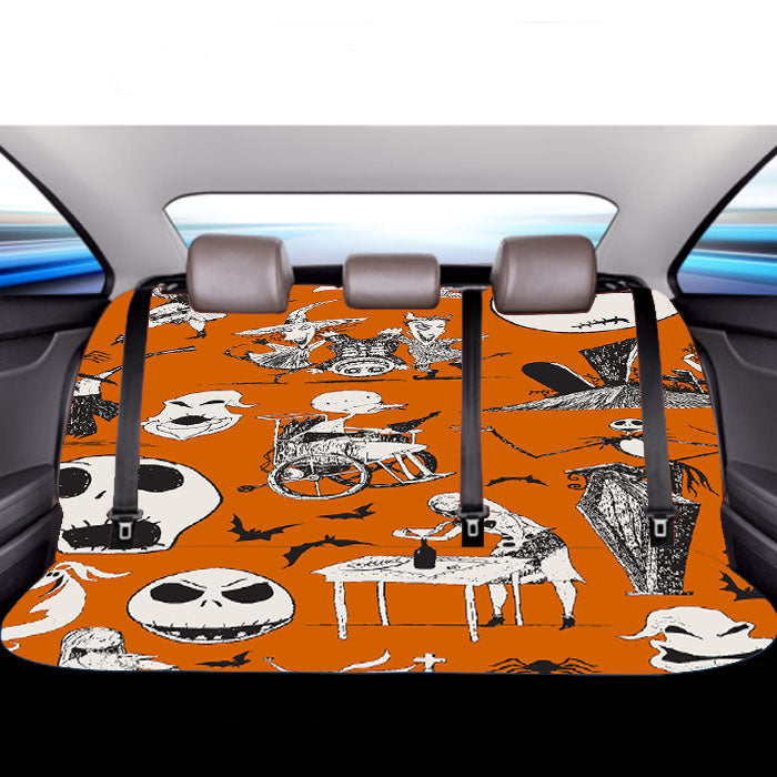Nightmare Before Christmas Halloween Cotton Fabric Car Back Rear Seat Covers