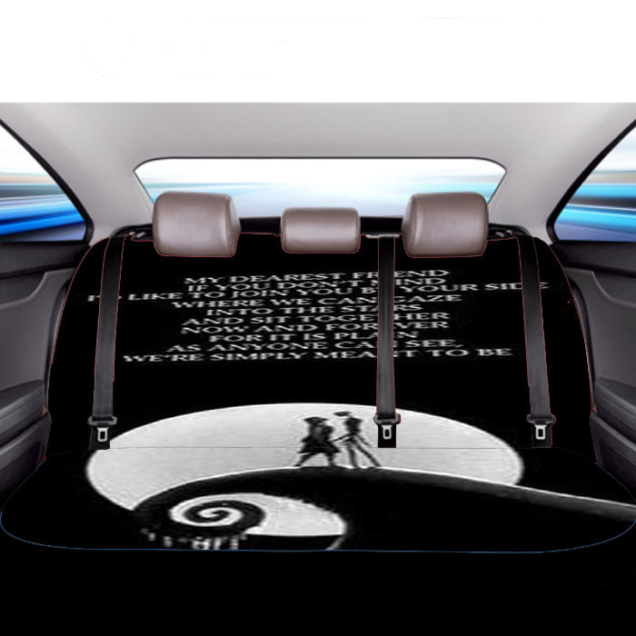Nightmare Before Christmas Moon Quote Car Back Rear Seat Covers