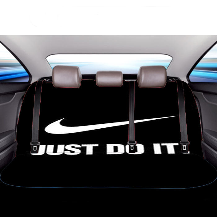 Nike Just Do It Black White Car Back Rear Seat Covers