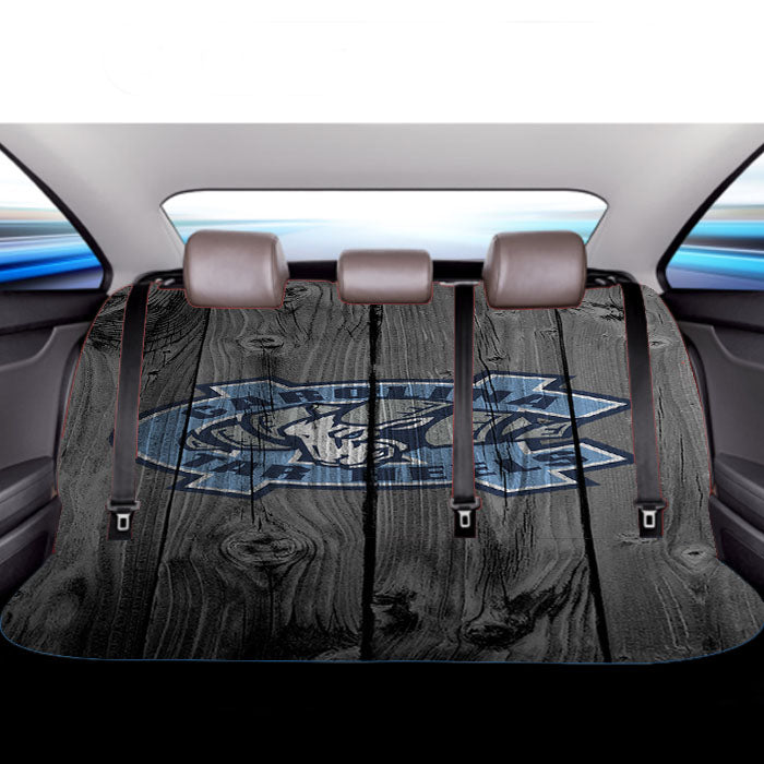 Northern Colorado Carolina Tar Heels Logo Dark Wood Car Back Rear Seat Covers