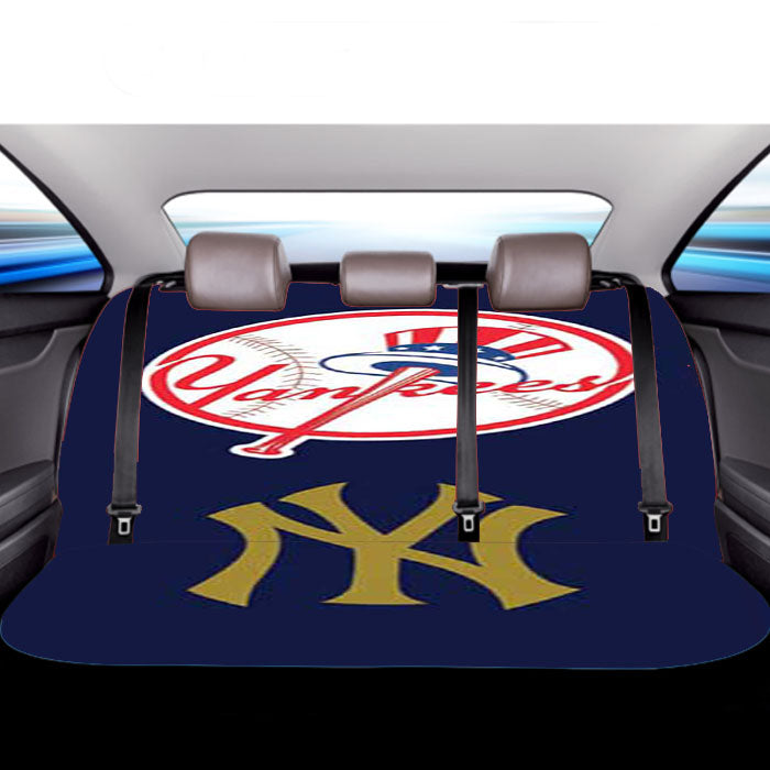 Ny Yankees Two Logos Car Back Rear Seat Covers