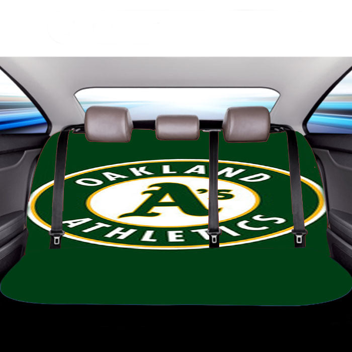 Oakland Athletics Baseball Logo Green Car Back Rear Seat Covers