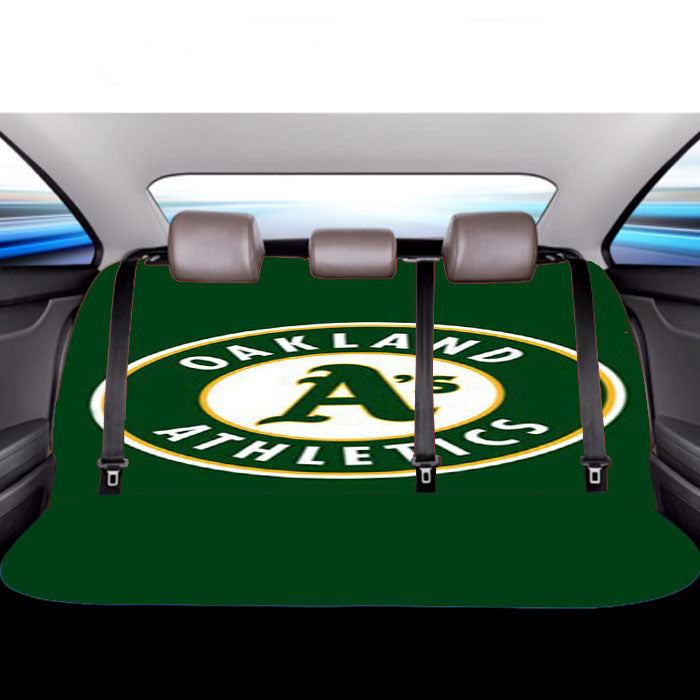 Oakland Athletics Green Car Back Rear Seat Covers