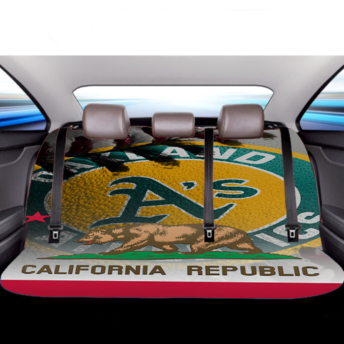 Oakland Athletics Logo California Republic Car Back Rear Seat Covers