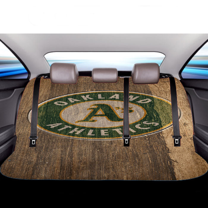 Oakland Athletics Logo Wood Car Back Rear Seat Covers