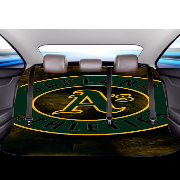Oakland Athletics Texture Car Back Rear Seat Covers