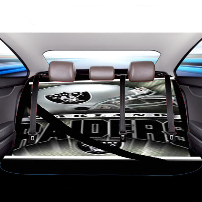 Oakland Raiders Banner Car Back Rear Seat Covers