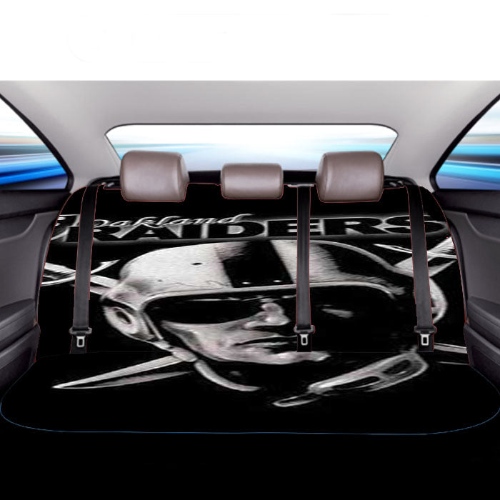 Oakland Raiders Face Car Back Rear Seat Covers
