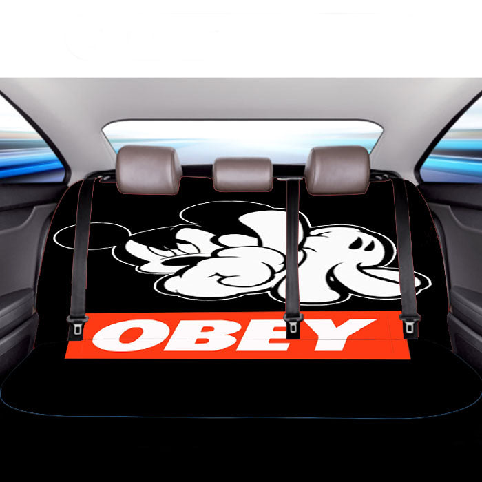 Obey Mickey Mouse Car Back Rear Seat Covers