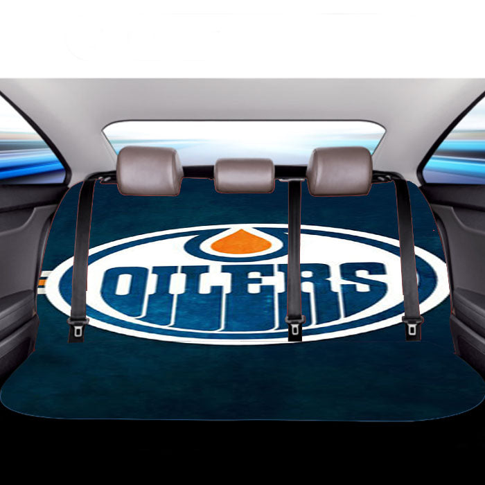 Oilers New Logo Car Back Rear Seat Covers