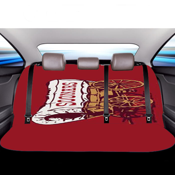 Ok Sooners Wagon Logo Car Back Rear Seat Covers