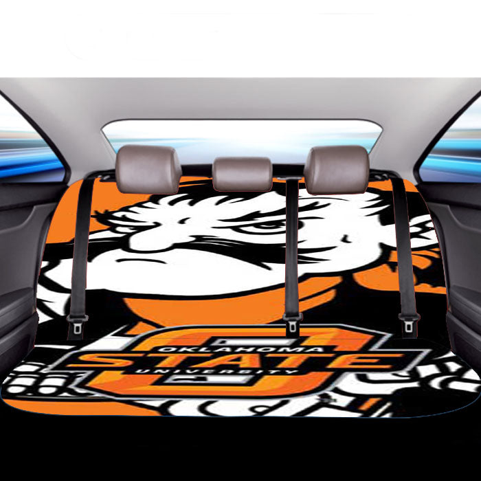 Oklahoma State Big Cowboy Car Back Rear Seat Covers
