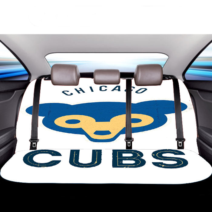 Old Chicago Cubs Logo Car Back Rear Seat Covers