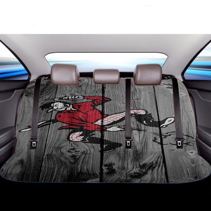 Old San Francisco 49Ers Nfl Logo Dark Wood Wallpaper Car Back Rear Seat Covers