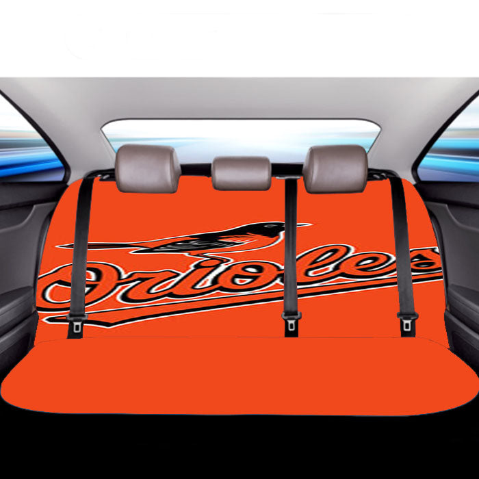 Orioles Baseball Logo Orange Car Back Rear Seat Covers