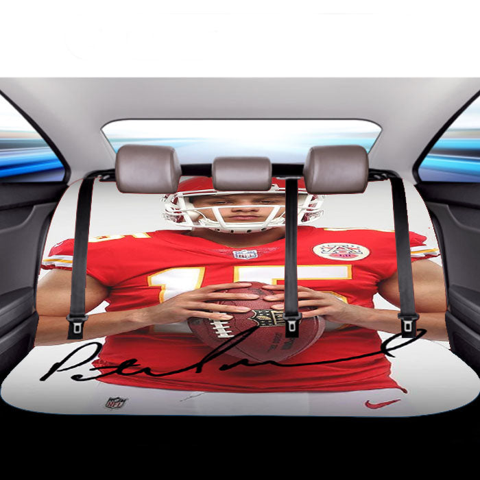 Patrick Mahomes Kansas City Chiefs Signature Car Back Rear Seat Covers