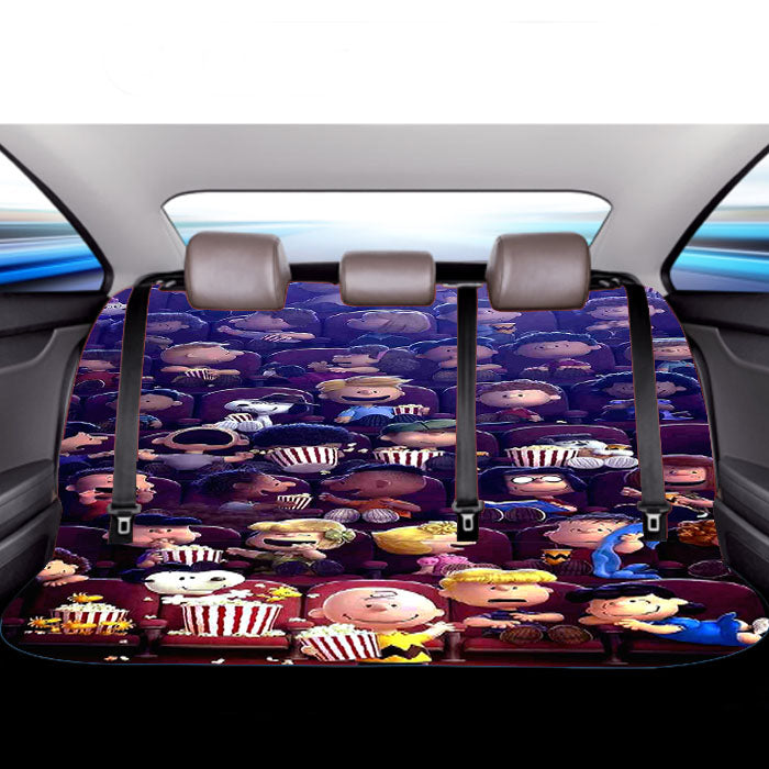 Peanuts Movie 2015 Poster Car Back Rear Seat Covers
