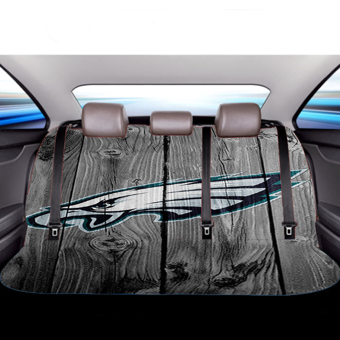 Philadelphia Eagle Logo Wood Texture Wallpapers Car Back Rear Seat Covers