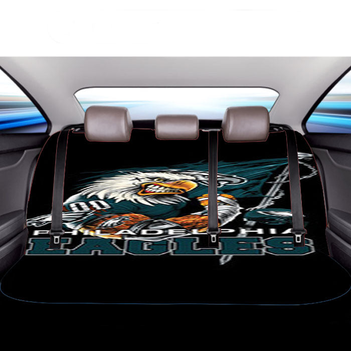 Philadelphia Eagles Logo Black Car Back Rear Seat Covers