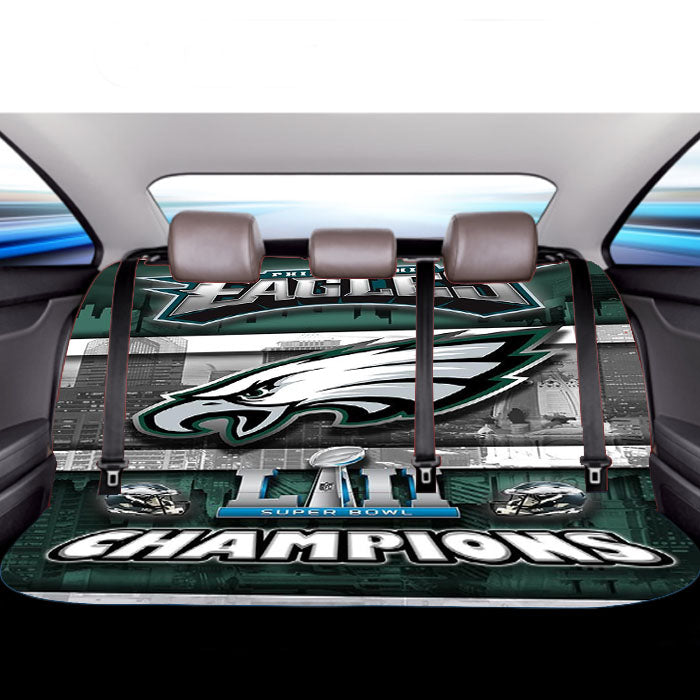 Philadelphia Eagles Super Bowl Champions Wallpaper Car Back Rear Seat Covers