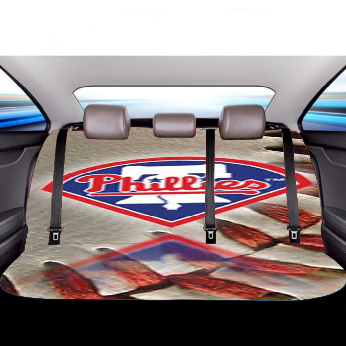 Phillies Logo Reflect On Ball Car Back Rear Seat Covers