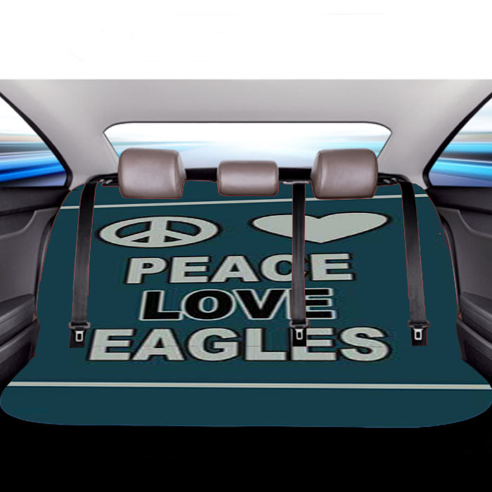 Philly Eagles Peace Love Car Back Rear Seat Covers