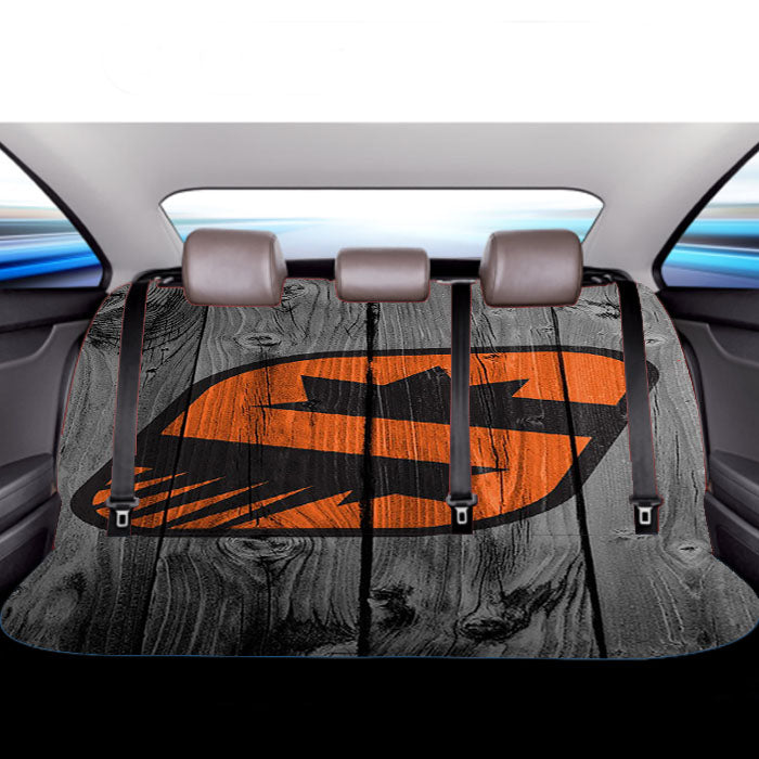 Phoenix Suns Logo Dark Wood Wallpaper Car Back Rear Seat Covers