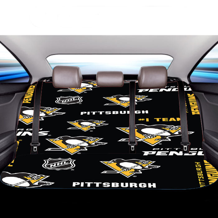 Pittsburgh Penguin Pattern Car Back Rear Seat Covers