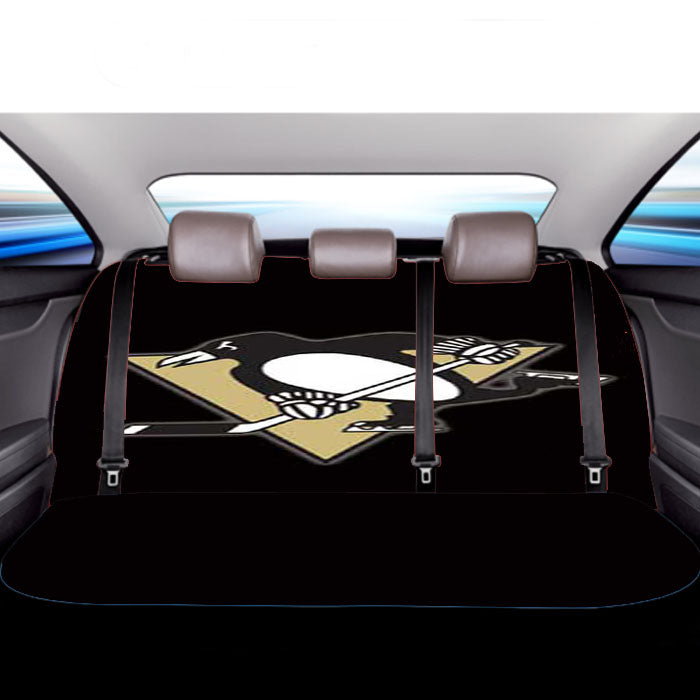 Pittsburgh Penguins Logo Basic Car Back Rear Seat Covers