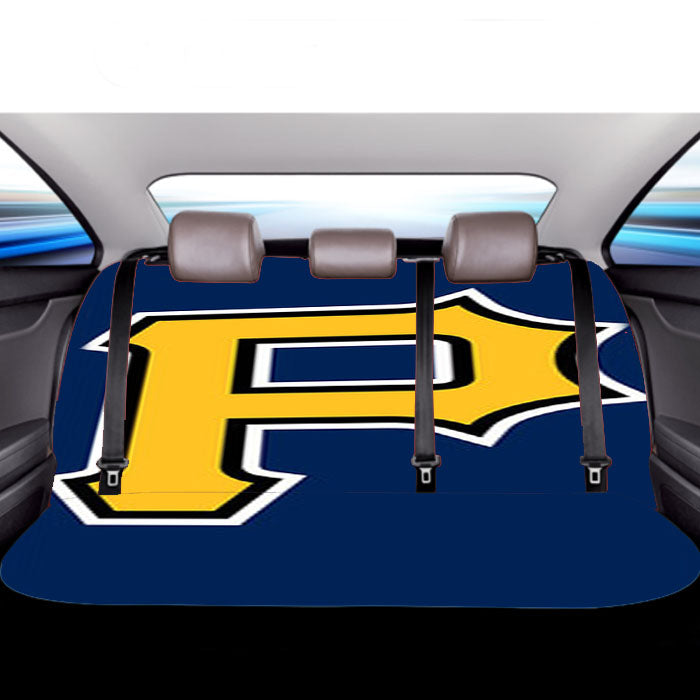 Pittsburgh Pirates Baseball Logo Blue Car Back Rear Seat Covers