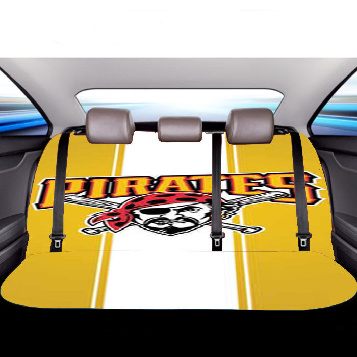 Pittsburgh Pirates Stripe On Yellow Car Back Rear Seat Covers