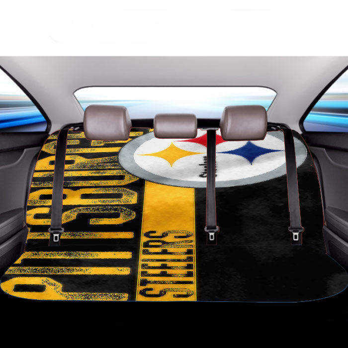 Pittsburgh Steeler Number Plate Car Back Rear Seat Covers