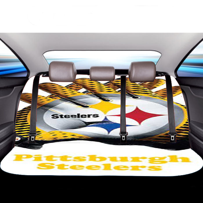 Pittsburgh Steelers Gloves Car Back Rear Seat Covers