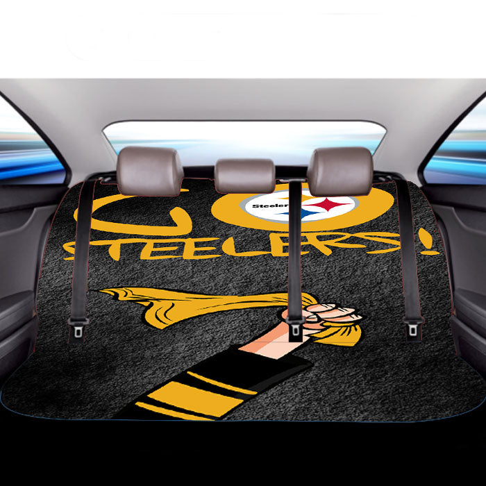 Pittsburgh Steelers Go Steelers Car Back Rear Seat Covers