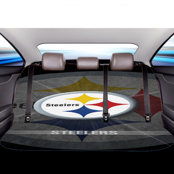 Pittsburgh Steelers Logo Car Back Rear Seat Covers