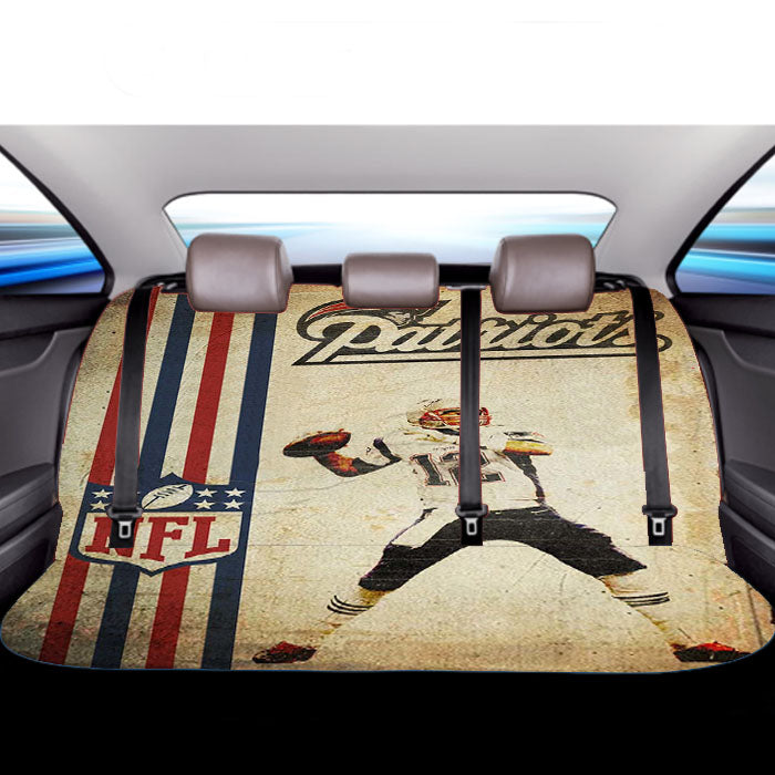 Placa Decorativa Nfl Patriots Parede Car Back Rear Seat Covers